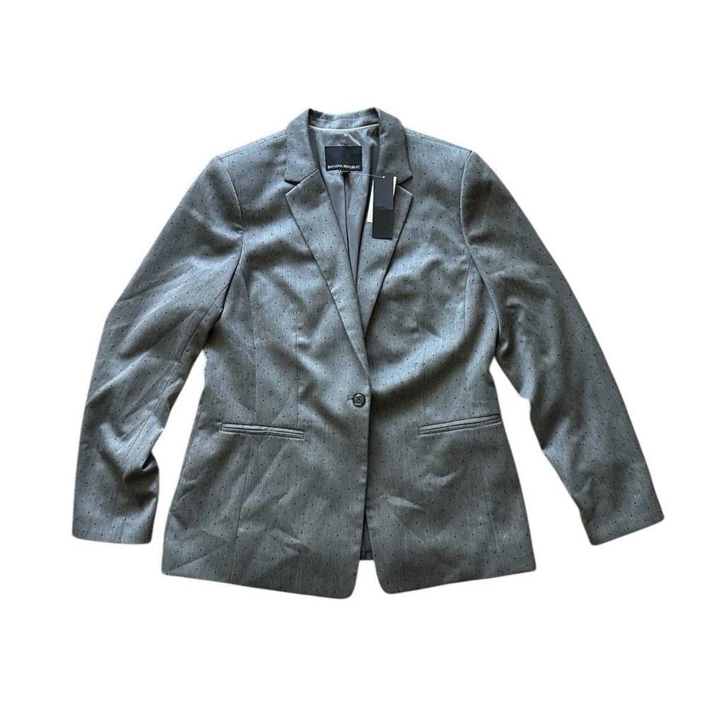 Banana Republic Women's Blazer Size 12 Black / Gray "0012" Business